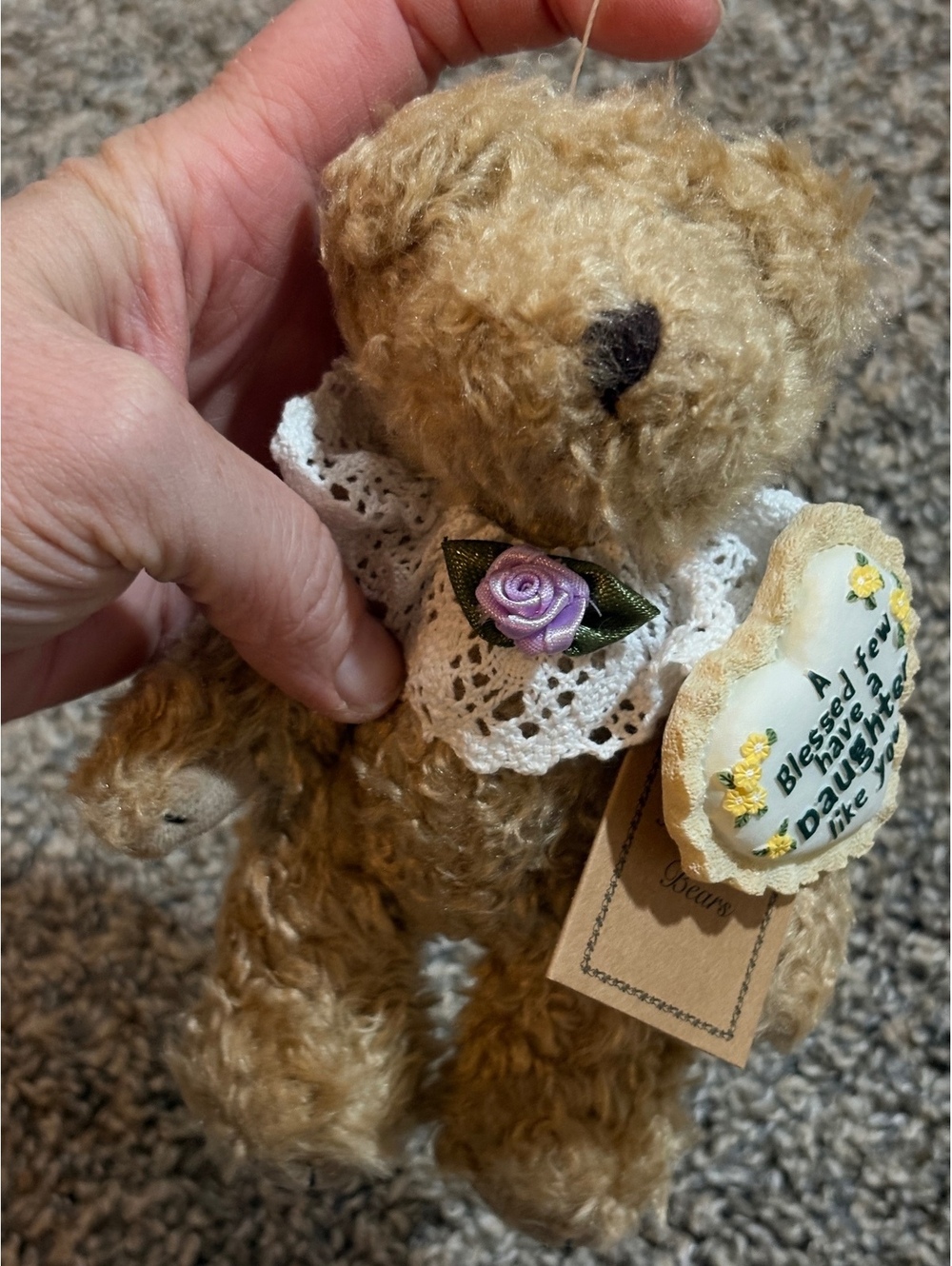 Vintage 1999 Monarch Creations Daughter Bear Plush 6” Jointed Teddy Bear NWT